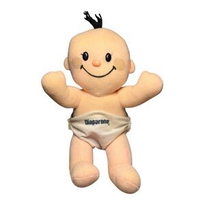 Vintage Animal Fair Diaprene Baby Plush Stuffed Animal with Diaprene Diaper